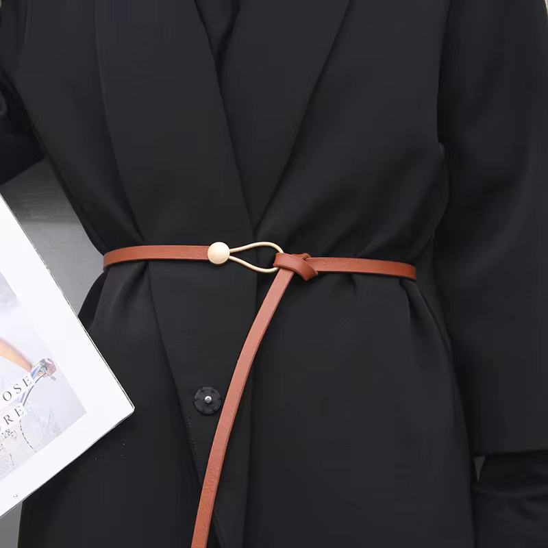 Ceinture femme simple décoration costume manteau avec jupe