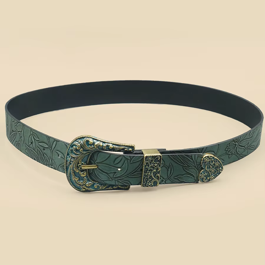 Ceinture sculptée avec impression de cuir chevelu pour femme