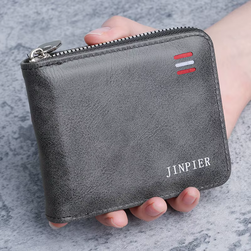 Portefeuille Homme 2026 Nouveau Style Court Tendance Grande Capacité Porte-Cartes en Cuir Souple Design Horizontal