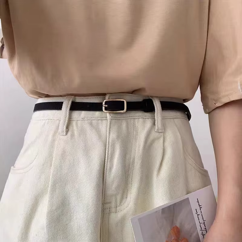 Ceinture Rétro en Cuir PU pour Femme et Homme