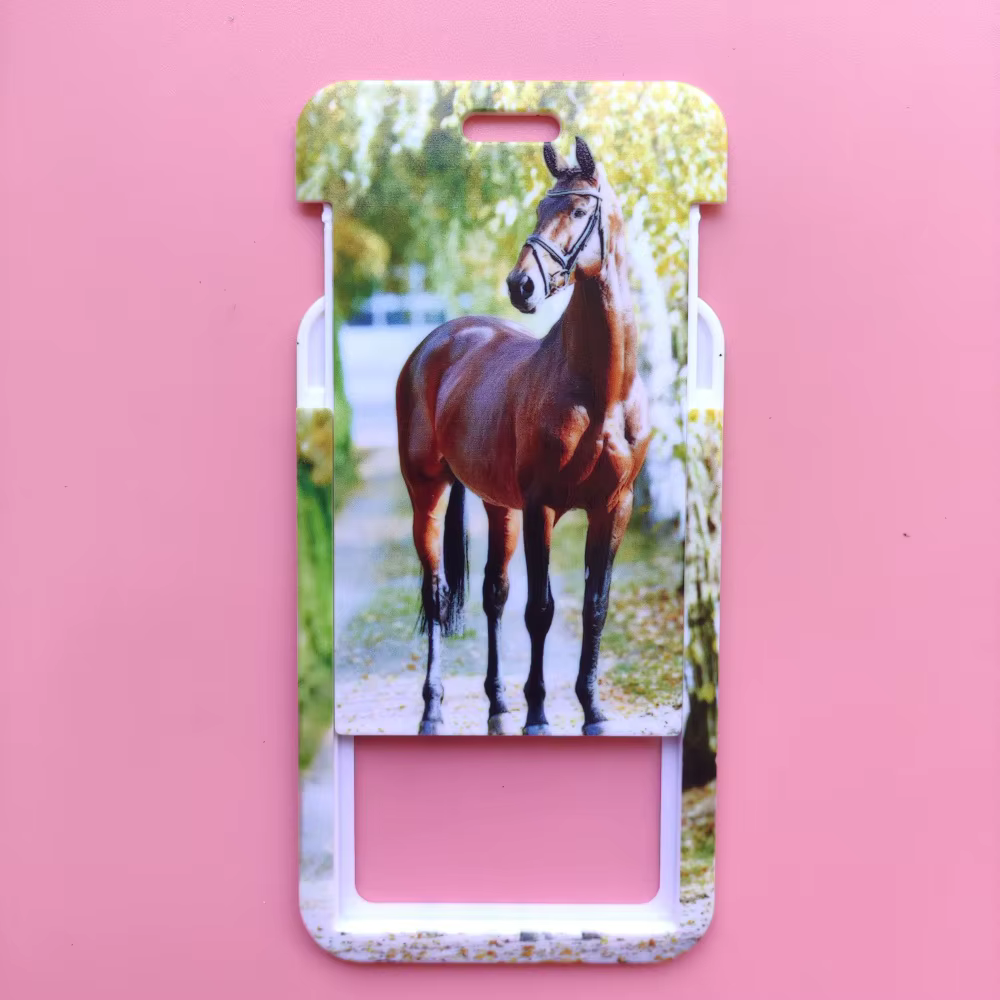 Porte-carte d'identité avec lanière de cheval animal pour garçons