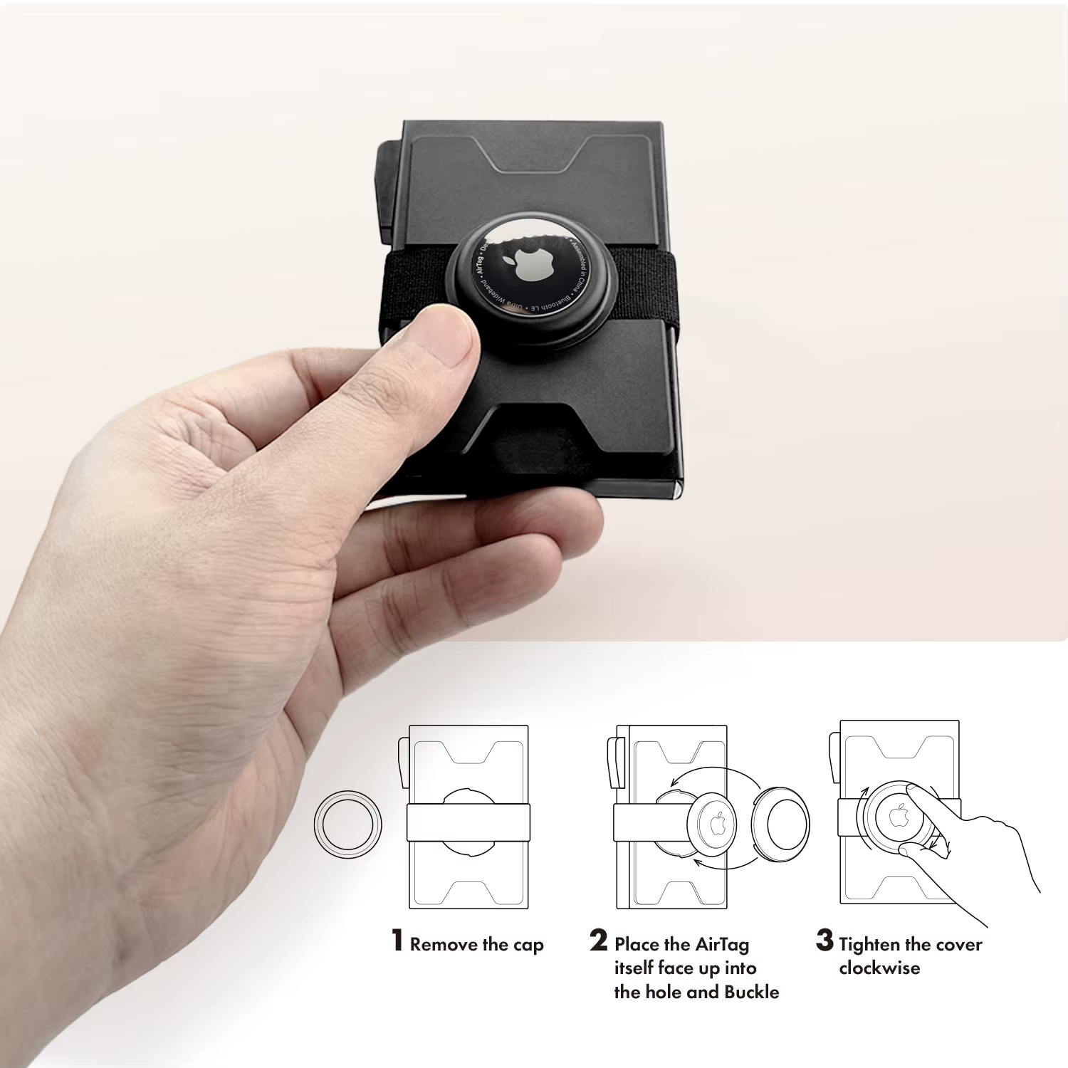 Portefeuille Airtag intelligent pour hommes