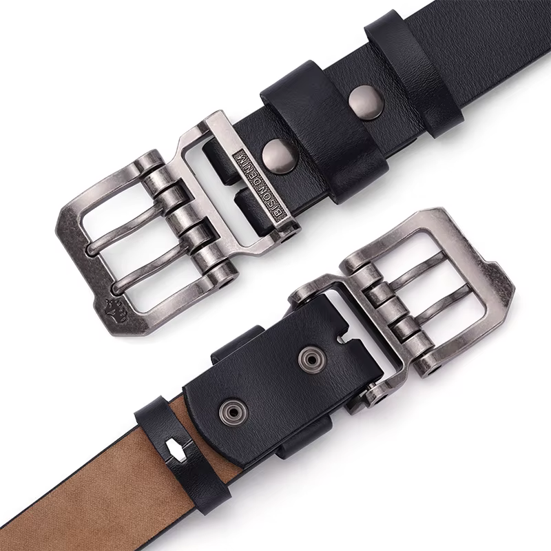 Ceinture en cuir véritable pour hommes