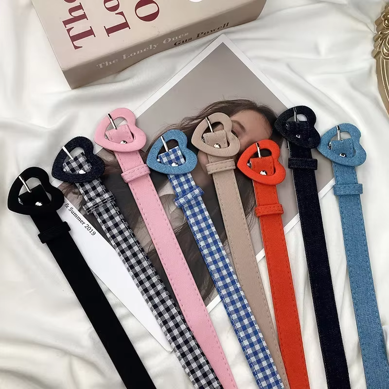 Ceinture en jean en forme de cœur pour femmes