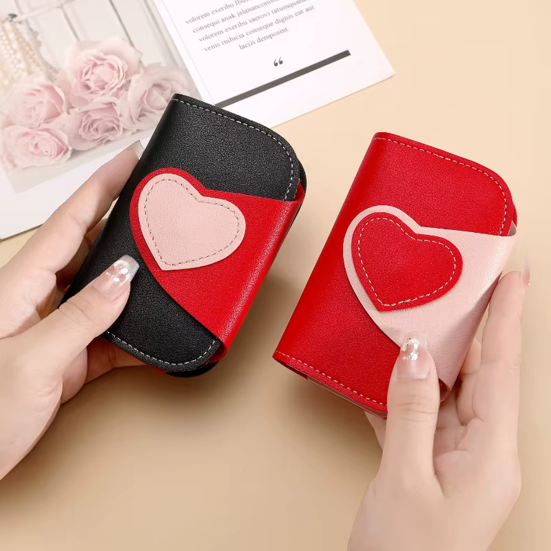 Porte-clés multifonction en cuir PU pour femmes