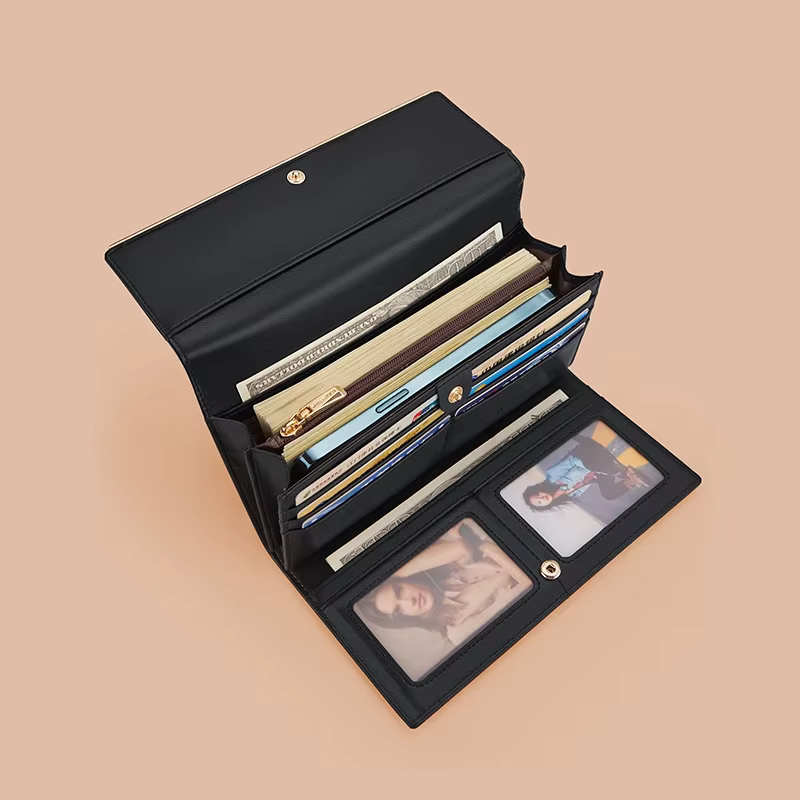 Portefeuille Long en cuir multifonction pour femmes