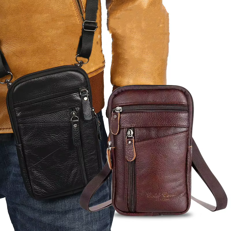 Sac banane en cuir pour homme
