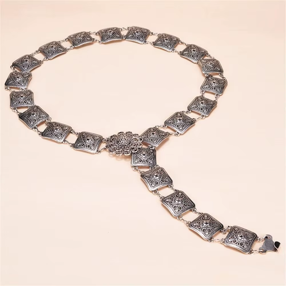 Ceinture pour femme atmosphérique et élégante, chaîne en métal, ceinture de style décontracté et polyvalente (B,105 CENTÍMETROS)