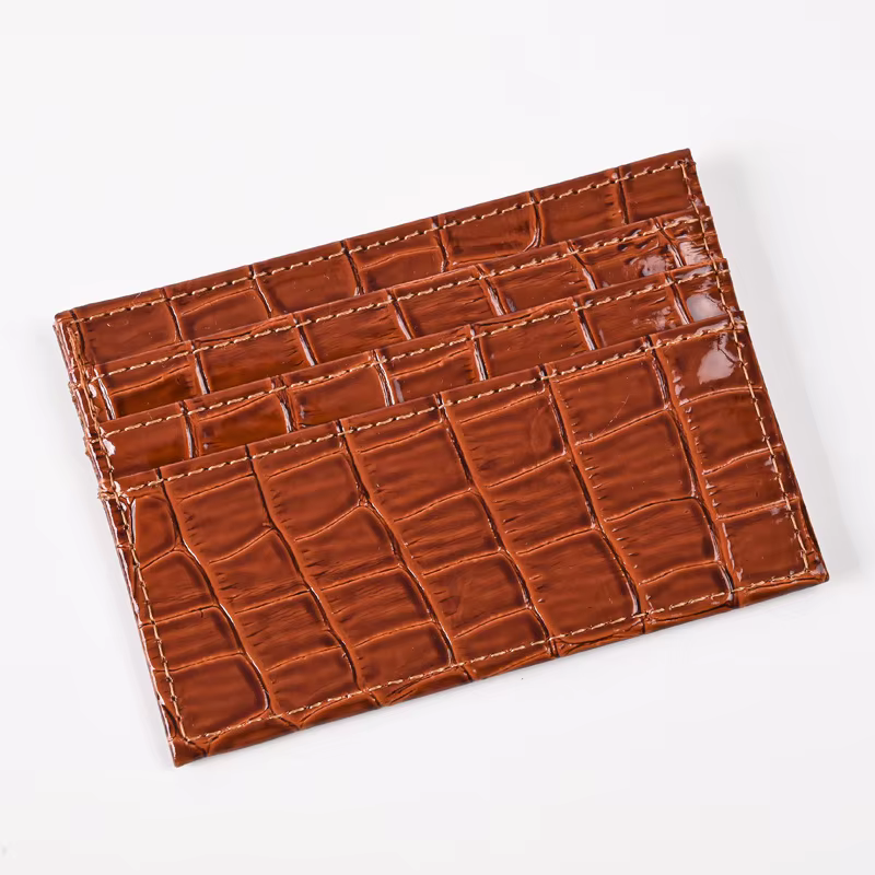 Portefeuille porte-cartes motif Crocodile en cuir Pu pour femmes