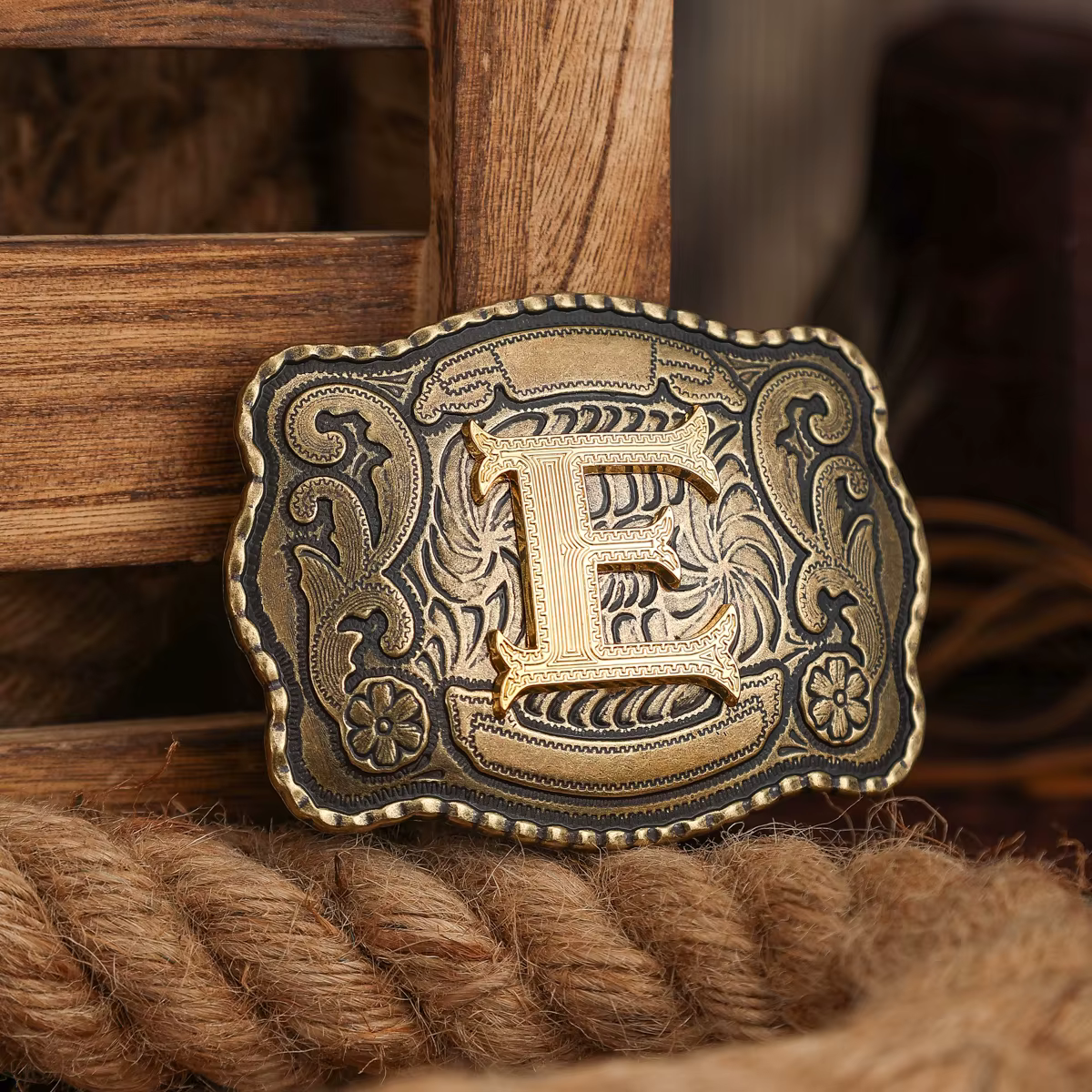Une boucle de ceinture de style occidental