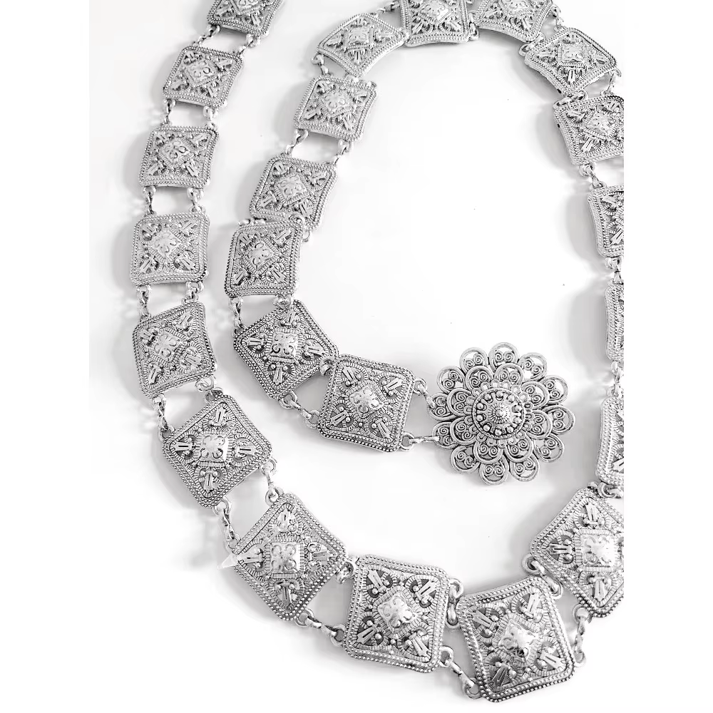 Ceinture pour femme atmosphérique et élégante, chaîne en métal, ceinture de style décontracté et polyvalente (B,105 CENTÍMETROS)