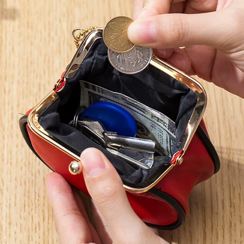 Nouveaux femmes portefeuilles femme en cuir véritable sacs à main mignon Mini moraillon portefeuille mode doux petit peau de vache sac d'argent porte-cartes de monnaie