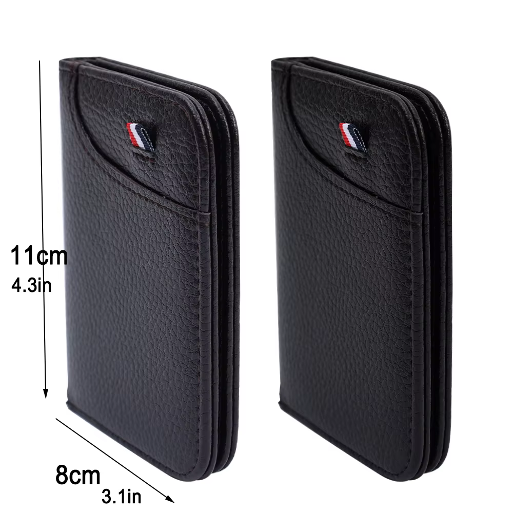 Portefeuille souple Super mince Portable en cuir PU