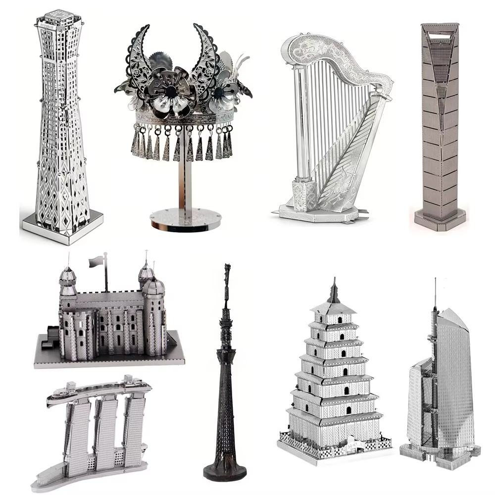 Puzzle 3D en métal de la tour de Londres, modèle Tokyo Skytree, modèle de puzzle découpé au laser pour adultes, jouets éducatifs, décoration de bureau