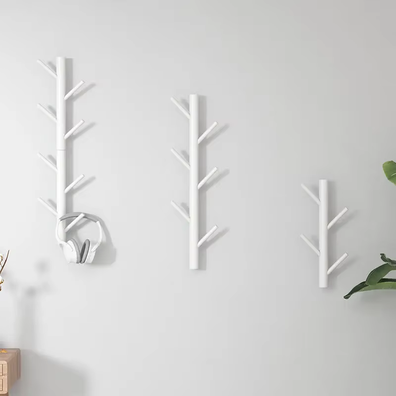 Cintre mural en bois massif simple et moderne, armoire T1, meubles de chambre à coucher, vêtements ménagers, rangement pour chapeaux