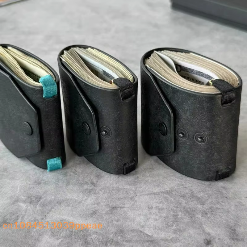 Porte-monnaie à accès rapide — Portefeuille en cuir PU / Porte-billets — Clip organisateur