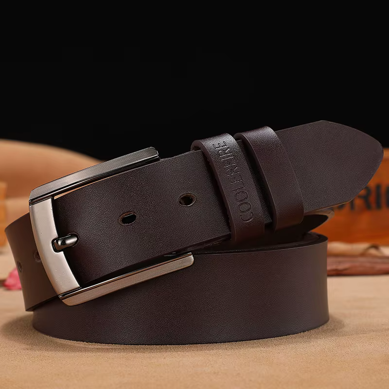 Ceinture en cuir véritable pour hommes