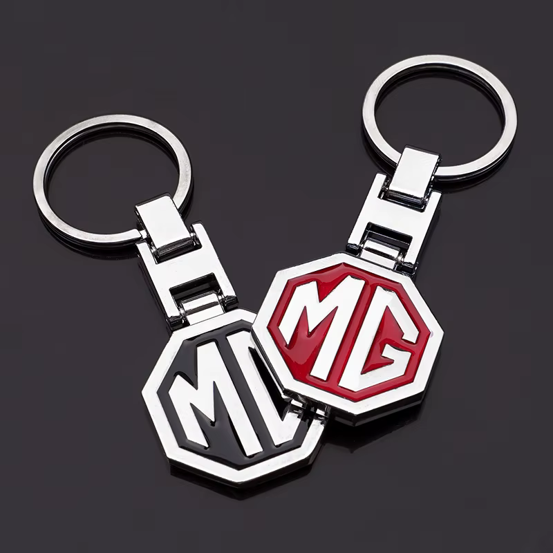 Porte-clés en métal 3D avec logo pour MG HS MG4 EV Cyber X MARVEL R ZS ES5 ONE Cyberster MG3 MG5 MG7