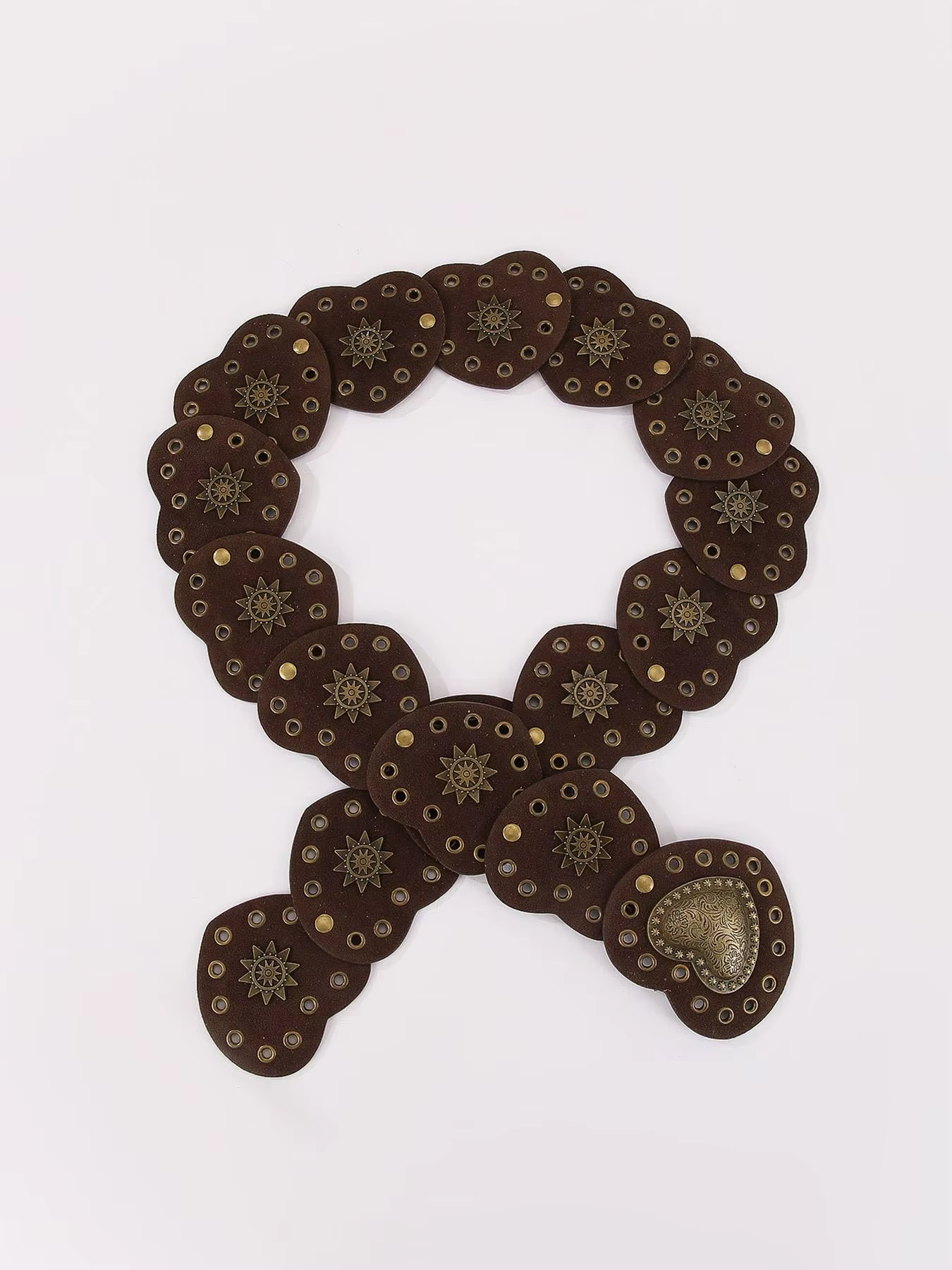 HERSHINE Ceinture 1 pièce en daim rétro à motifs de cœur pour femme