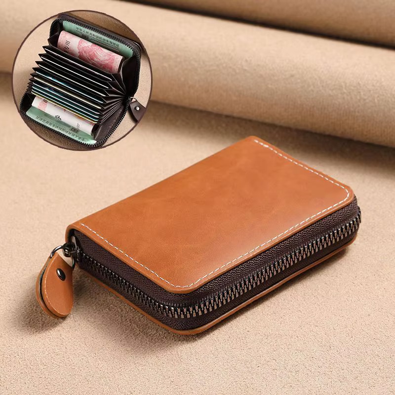 Porte-cartes de visite en cuir PU pour homme