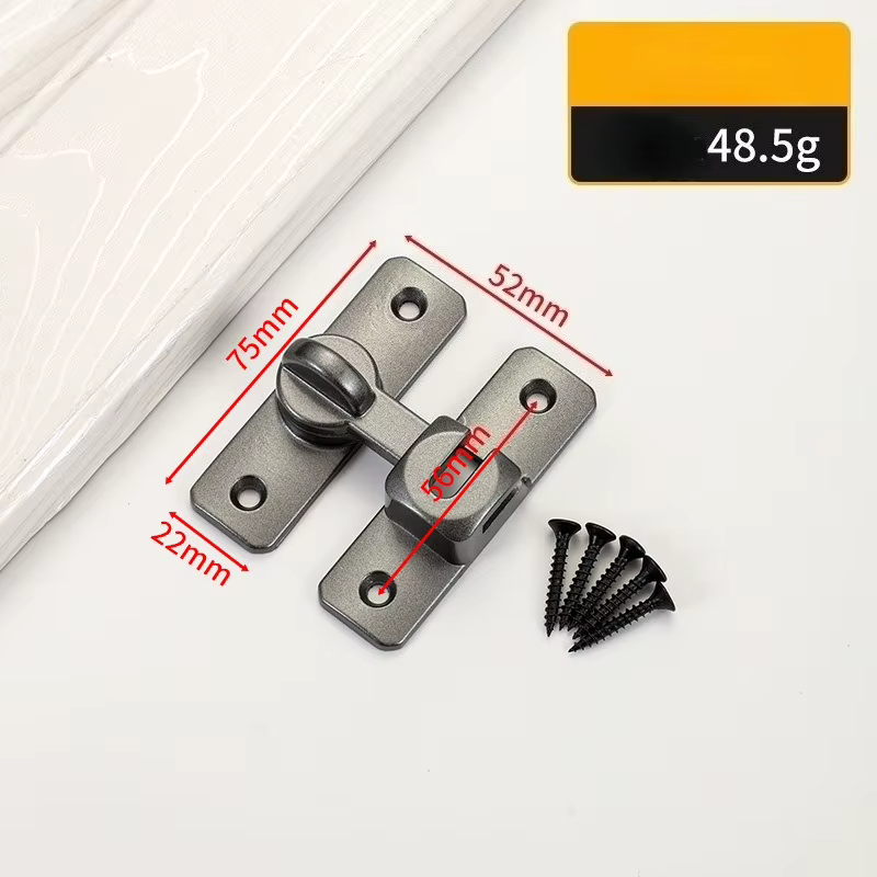Boucle de serrure de porte coulissante, boulon de porte en alliage d'aluminium, boucle de porte coulissante Simple pour la maison