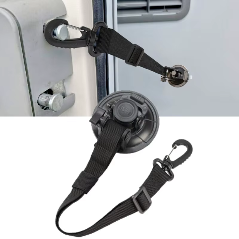 Sangle de retenue de porte de caravane, Polyamide et plastique, bouchon coupe-vent pour portes de camping-car, accessoires de sécurité à maintien sécurisé