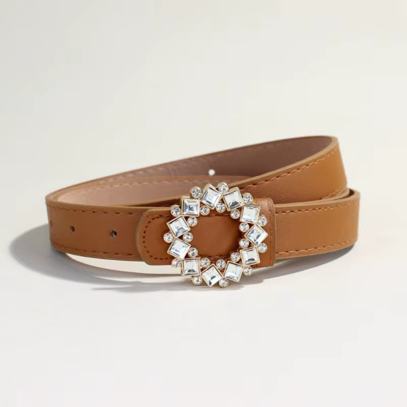 Ceinture en Alliage Creux avec Diamants pour Femme