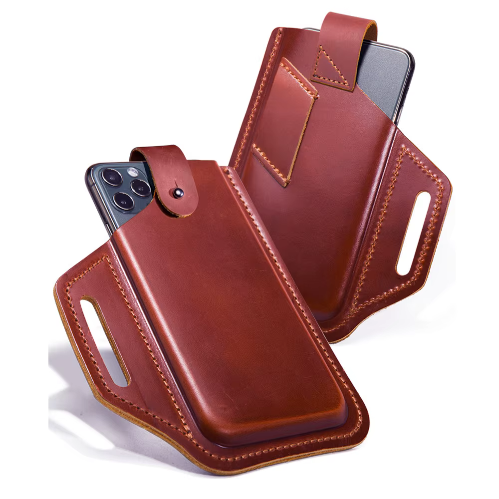 Pochette de téléphone de ceinture en cuir