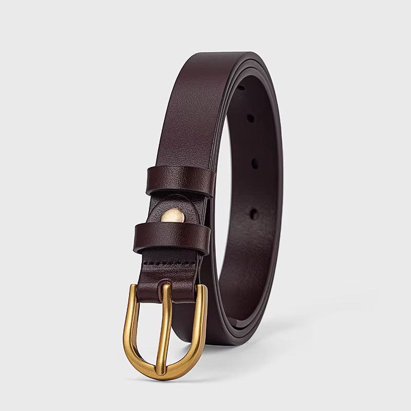 Ceinture en cuir de vachette véritable pour femme