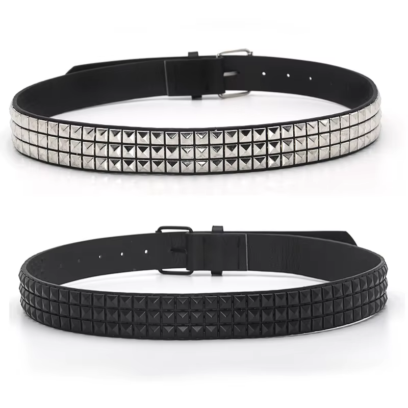 Pyramide mode Rivet ceinture hommes et femmes clouté