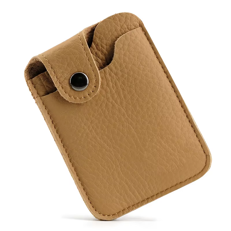 Porte-cartes en cuir véritable pour hommes