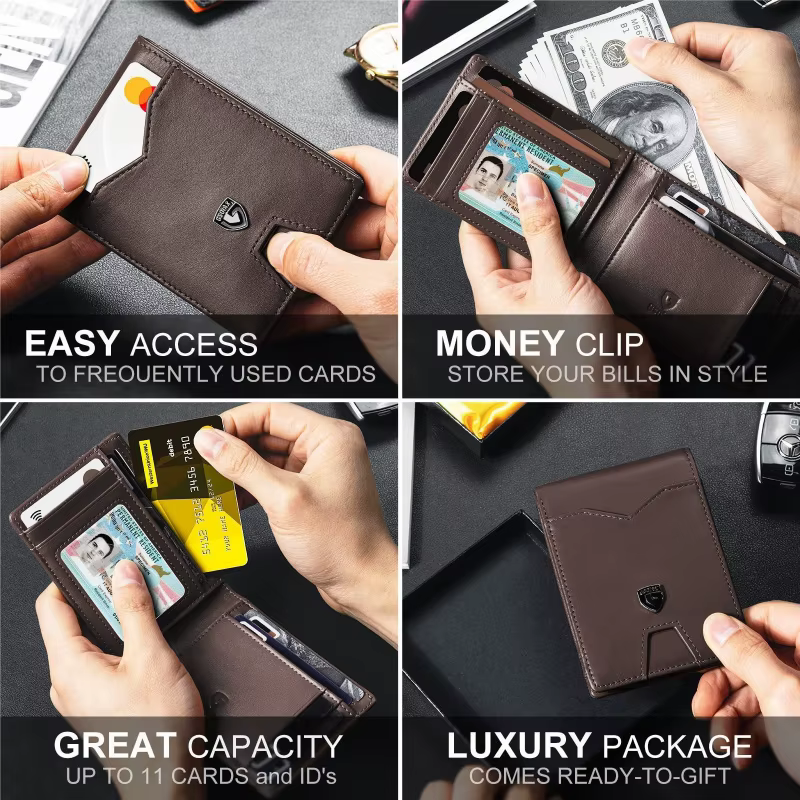 Portefeuille d'affaires porte-cartes pour hommes