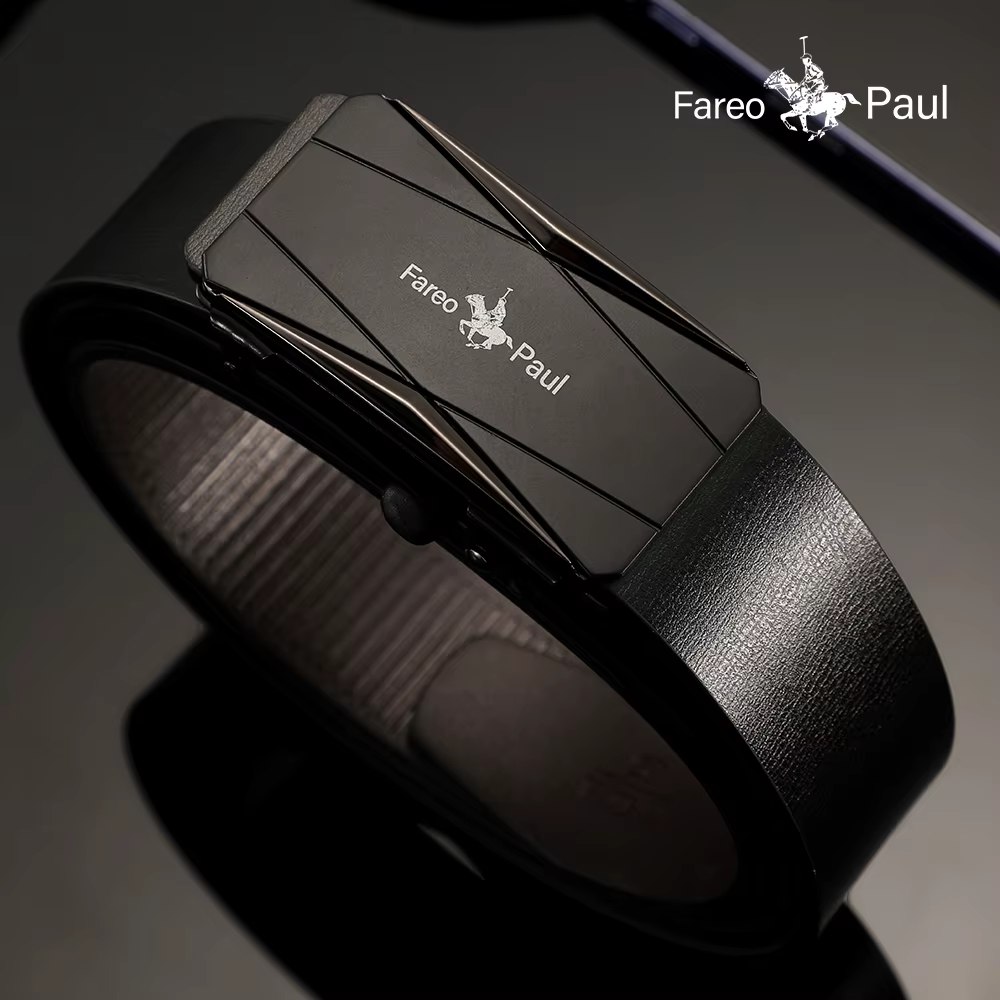 Ceinture en cuir de haute qualité pour hommes à la mode avec boucle automatique