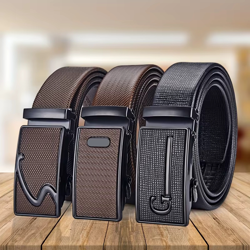 Ceinture pour hommes en métal boucle automatique marque