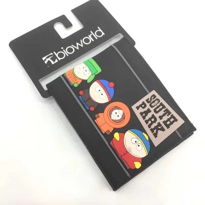 South Parkes portefeuille dessin animé court porte-monnaie mode luxe multicouche porte-carte portefeuille enfants cadeau