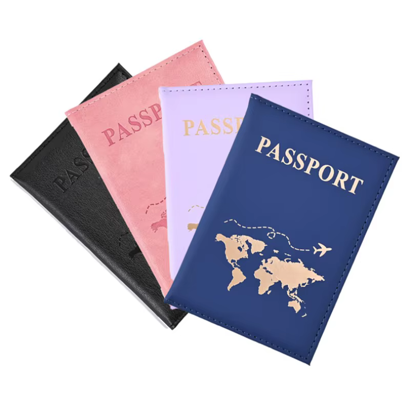 Porte-passeport avec lettre imprimée pour femmes et hommes