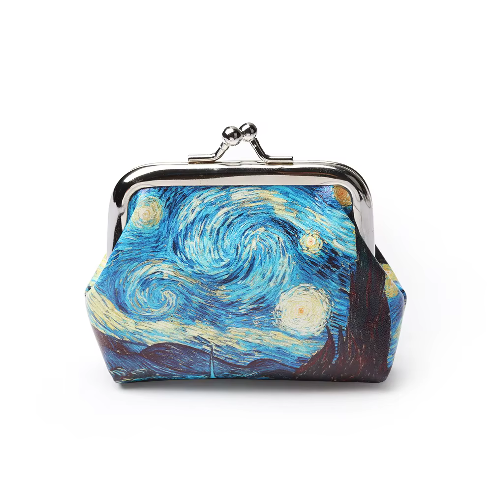 Petit porte-monnaie avec peinture à l'huile Van Gogh