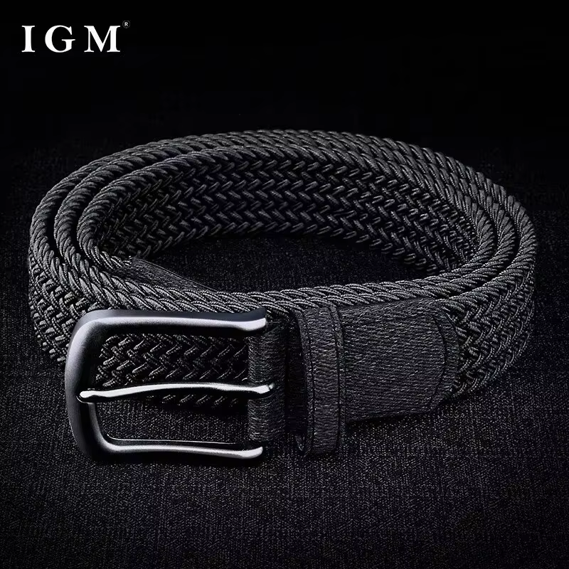 Ceinture tressée élastique pour homme