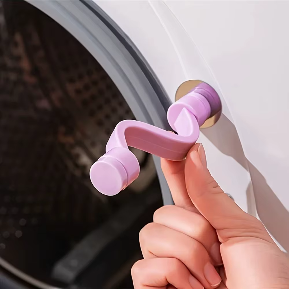 1 serrure de sécurité pour porte de buanderie - ventilée et anti-moisissure, clip de protection pour machine à laver et baignoire, 0,79x3,94 pouces