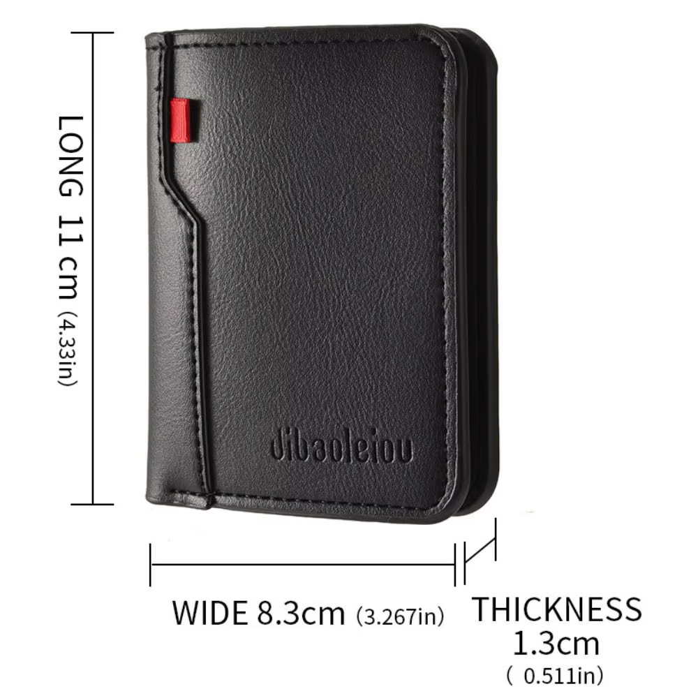 Portefeuille rétro en cuir PU pour homme