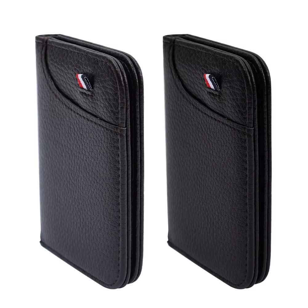 Portefeuille en cuir PU pour hommes, mini porte-cartes de crédit, porte-monnaie, mince, petit, court, portable, super fin, souple