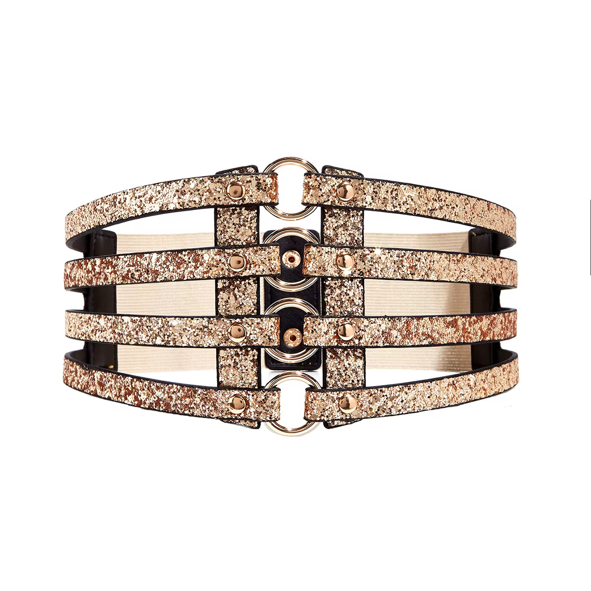 Ceinture extensible dorée pour femmes