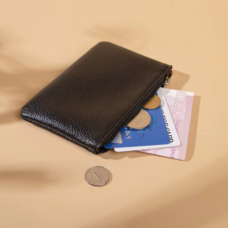 Porte-monnaie rétro en cuir PU pour femme