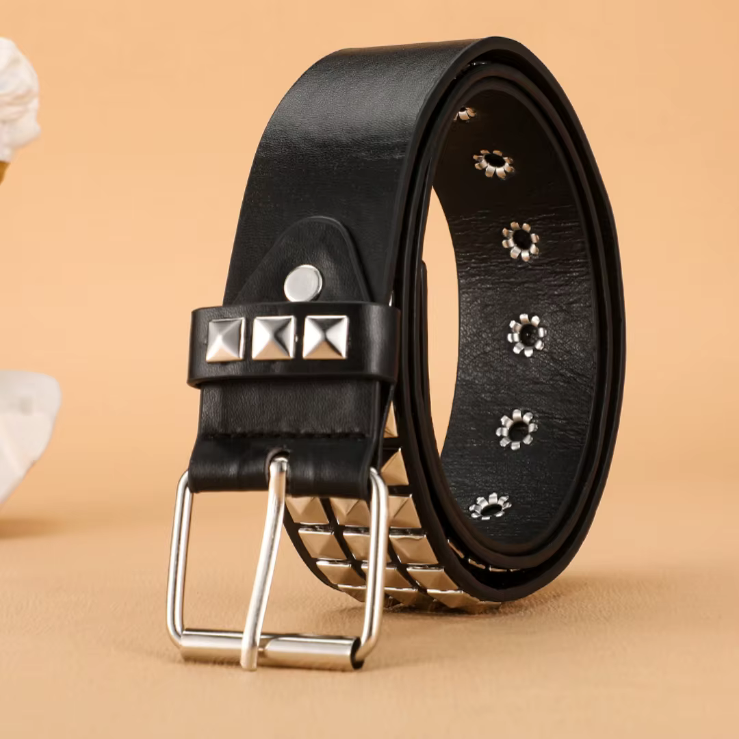 Tendance Rivet ceinture métal lourd