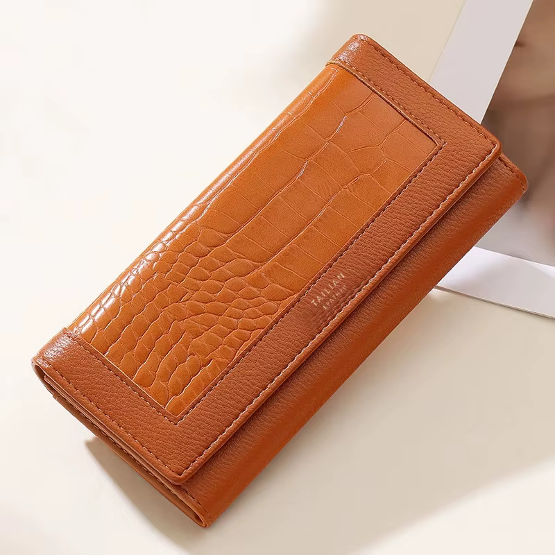 Femmes portefeuille motif Crocodile mode PU cuir porte-carte de crédit fermeture éclair porte-monnaie femme pochette sac d'argent