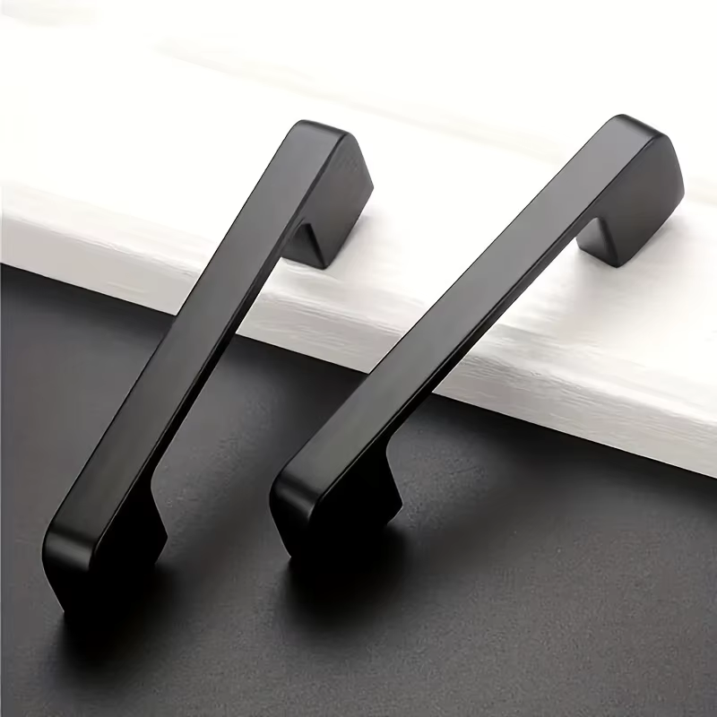1 poignée d'armoire noire mate, poignée d'armoire de cuisine, tiroir de vanité, adaptée à la poignée de tiroir de salle de bain, poignée noire