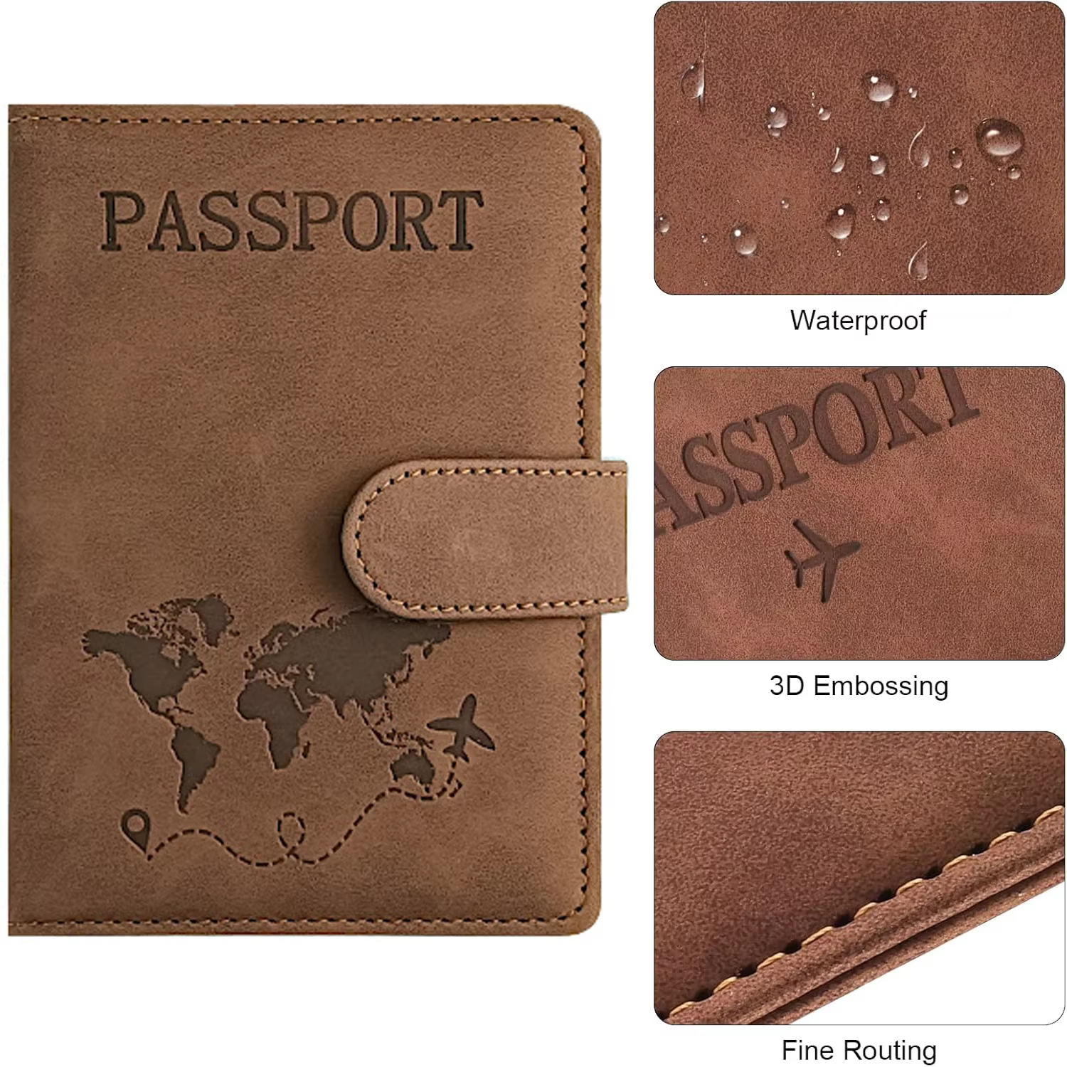 Porte-passeport pour portefeuille de passeport essentiel de voyage