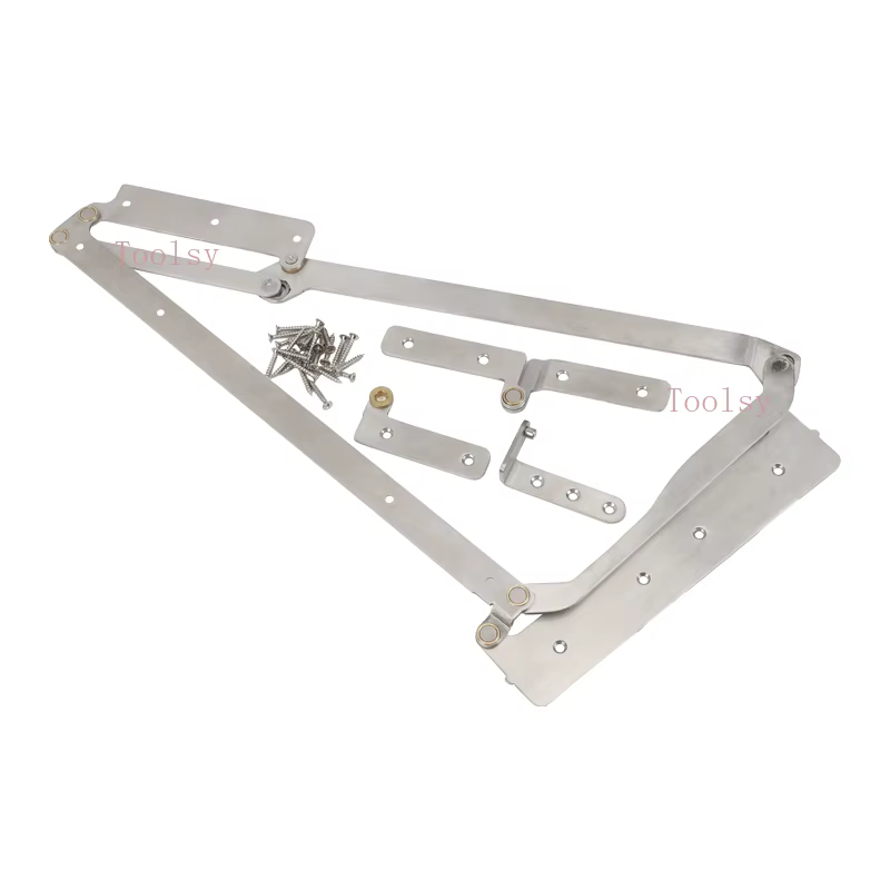 Porte pliante à ouverture plate à 90 degrés, quincaillerie en acier inoxydable 304, pour chambre à coucher, salon, salle de bains, porte pliante sans rail