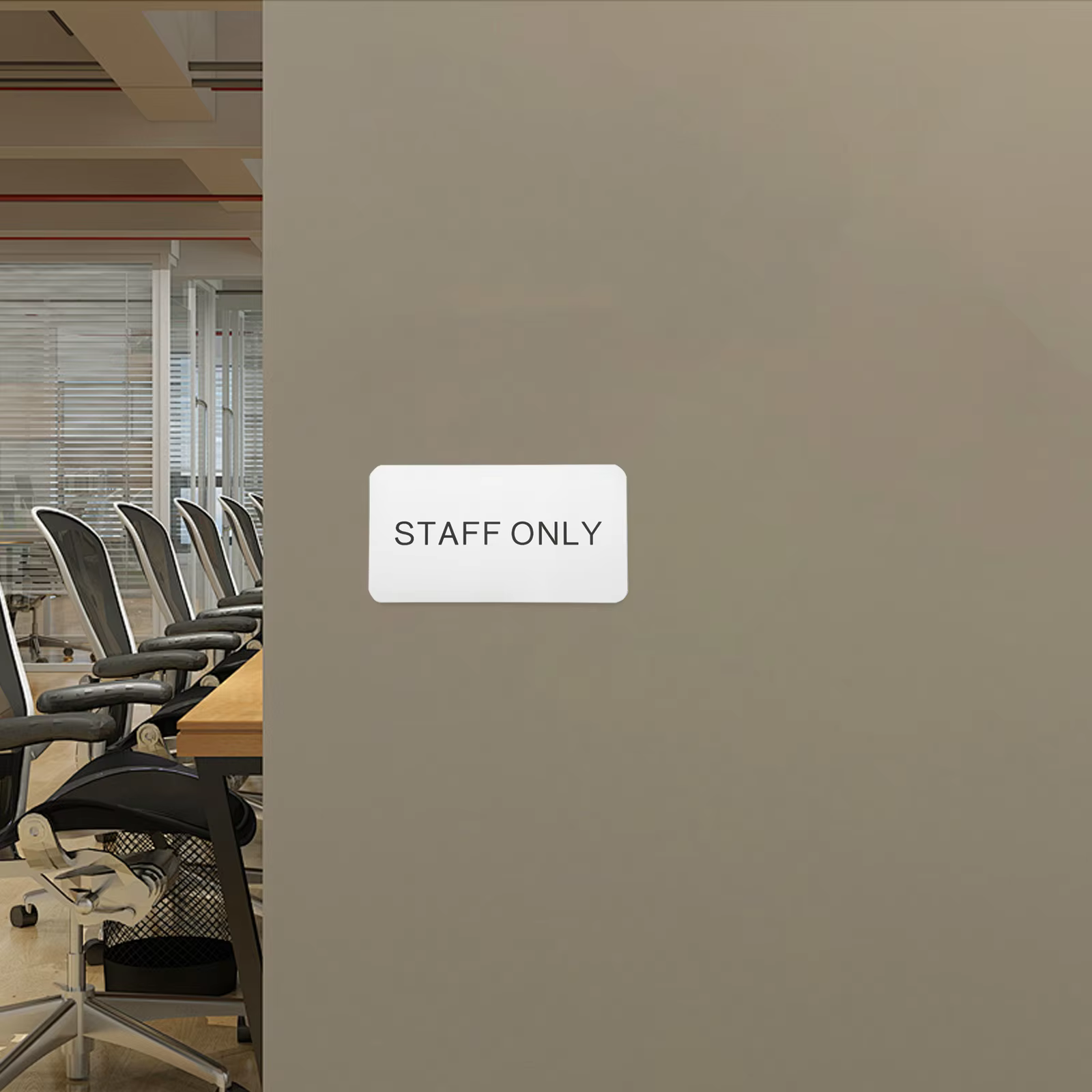 Panneau uniquement pour les employés avec Logo de bureau, pour porte, remplacement dédié, plaque de personnel de Restaurant en alliage d'aluminium