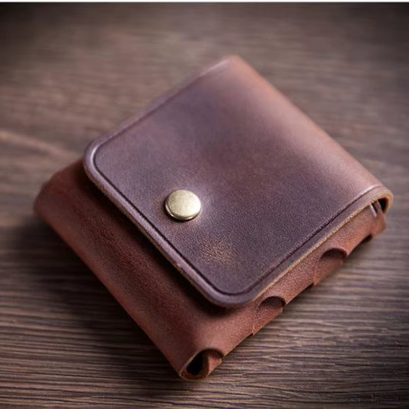 Porte-monnaie en cuir véritable pour hommes et femmes